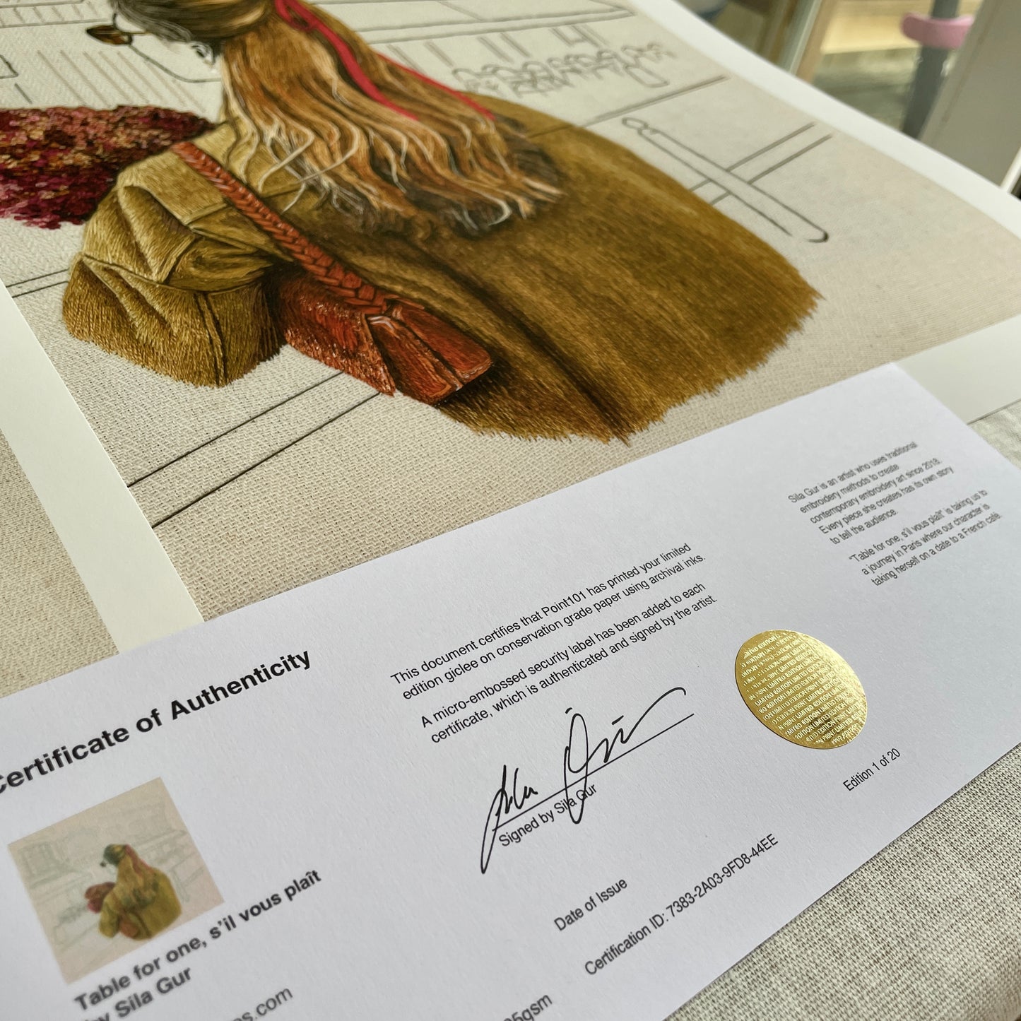 LIMITED EDITION PRINTS of “Table for one, s’il vous plaît”