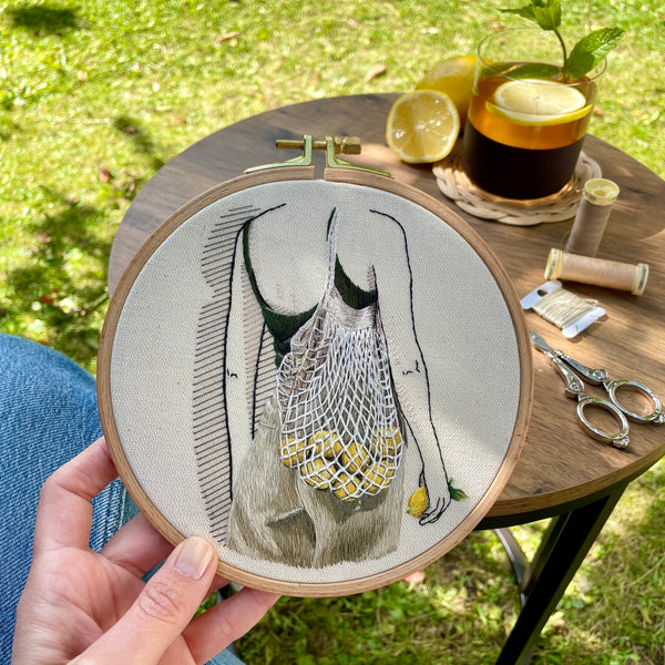Boho Series no.2 Lemons in A Net Bag-RESERVED