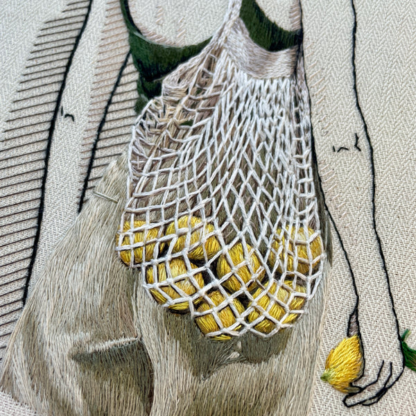 Boho Series no.2 Lemons in A Net Bag-RESERVED