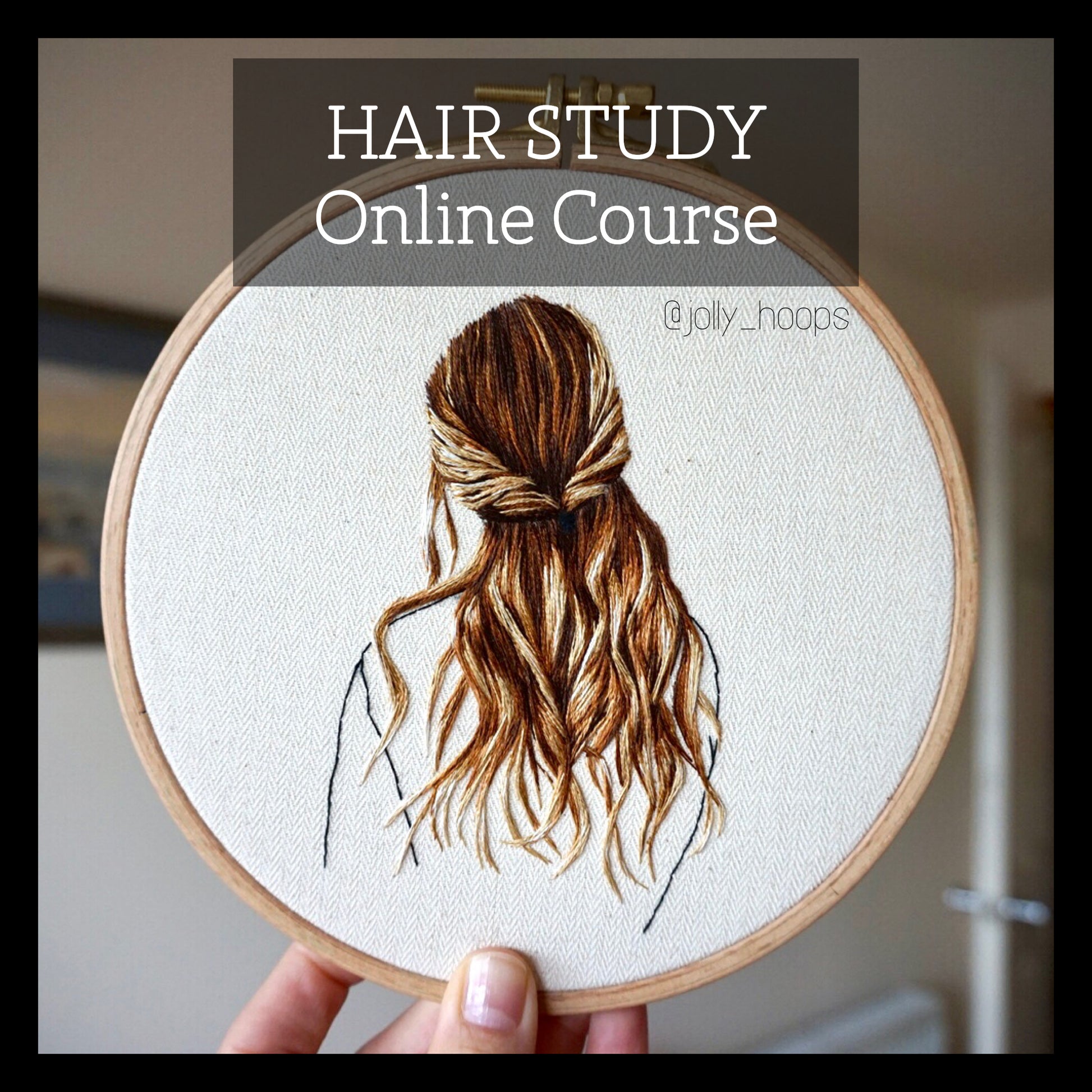 Jolly Hoops online course class tutorial pattern hair study