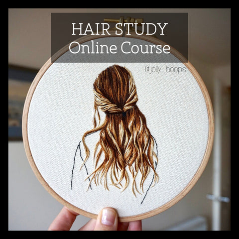 Jolly Hoops online course class tutorial pattern hair study